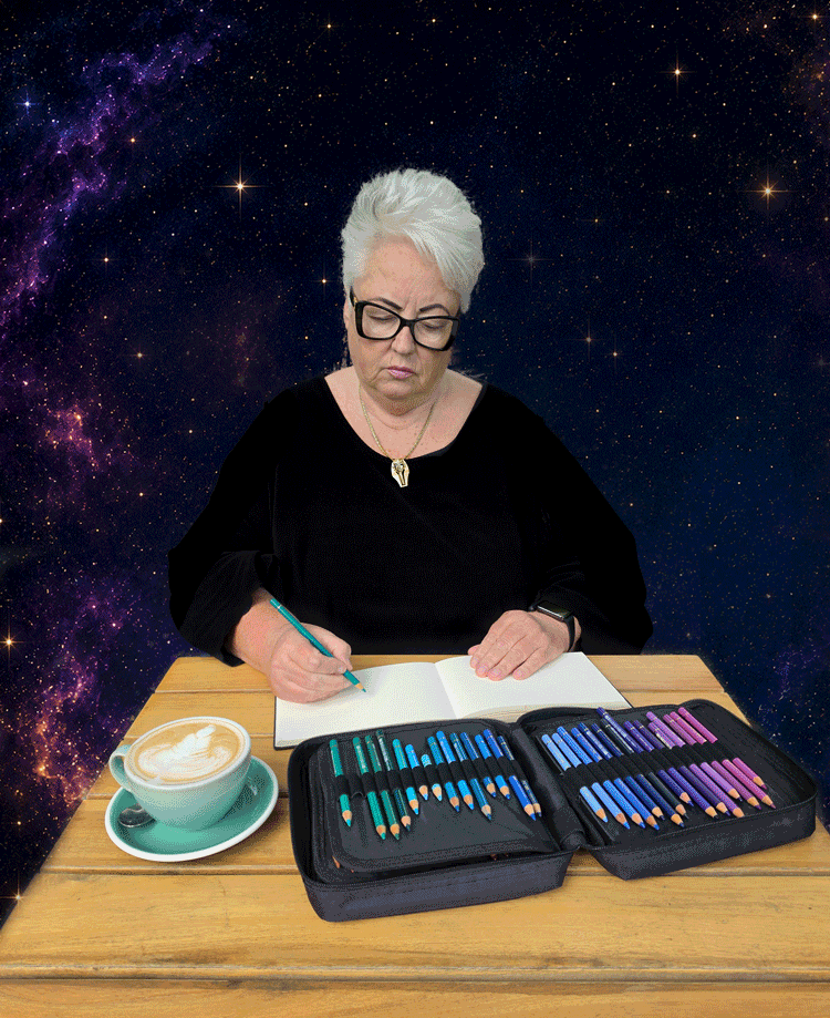 beate malend im universum